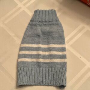 Striped Blue and White Dog Sweater